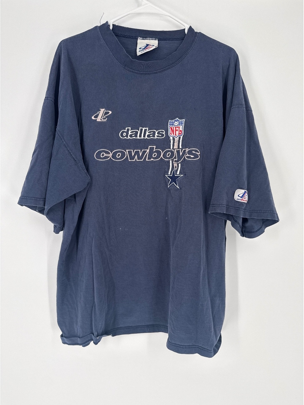 Vintage Dallas Cowboys NFL Logo Athletic T-Shirt Navy Blue